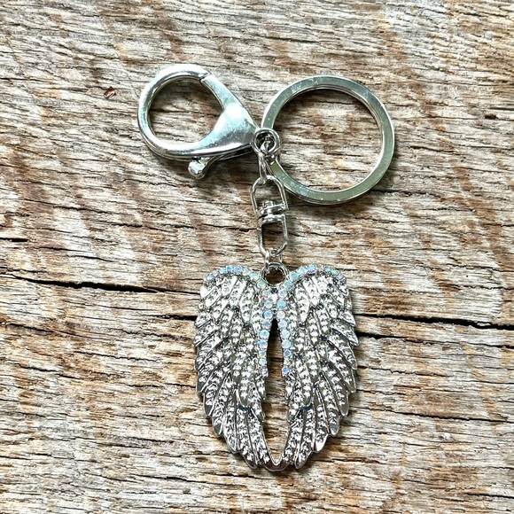 Accessories | Silver Angel Wing Keychain | Poshmark
